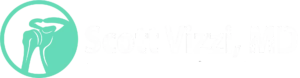 Scott Vizzi, M.D. shoulder surgeon logo white text